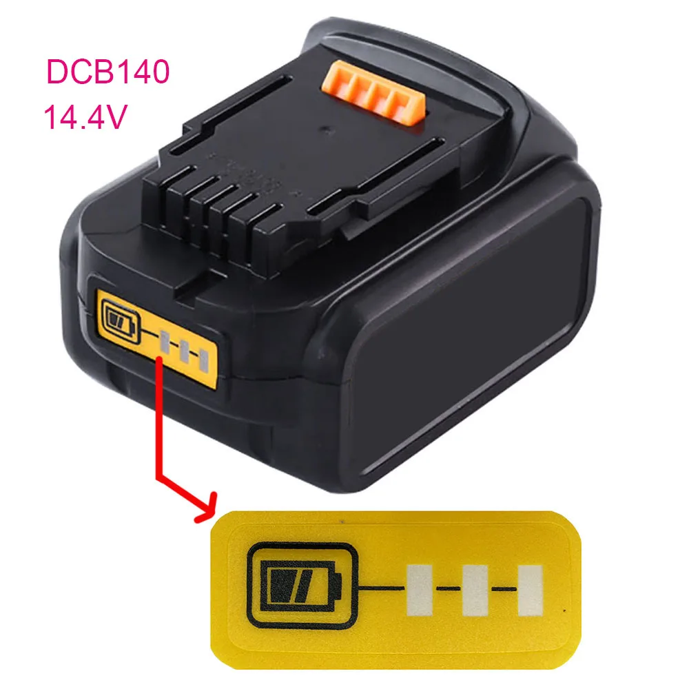 디월트용 리튬 이온 배터리 LED 키 스티커 라벨 태그, DCB200, 리튬 배터리, DCB140, DCB182, DCB206, DCB203, 14.4V, 18V, 20V