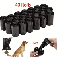 40 Rolls BlackDog Poop Bags With Dispenser and Leash Clip, Unscented, Standard, 600 Count, 1