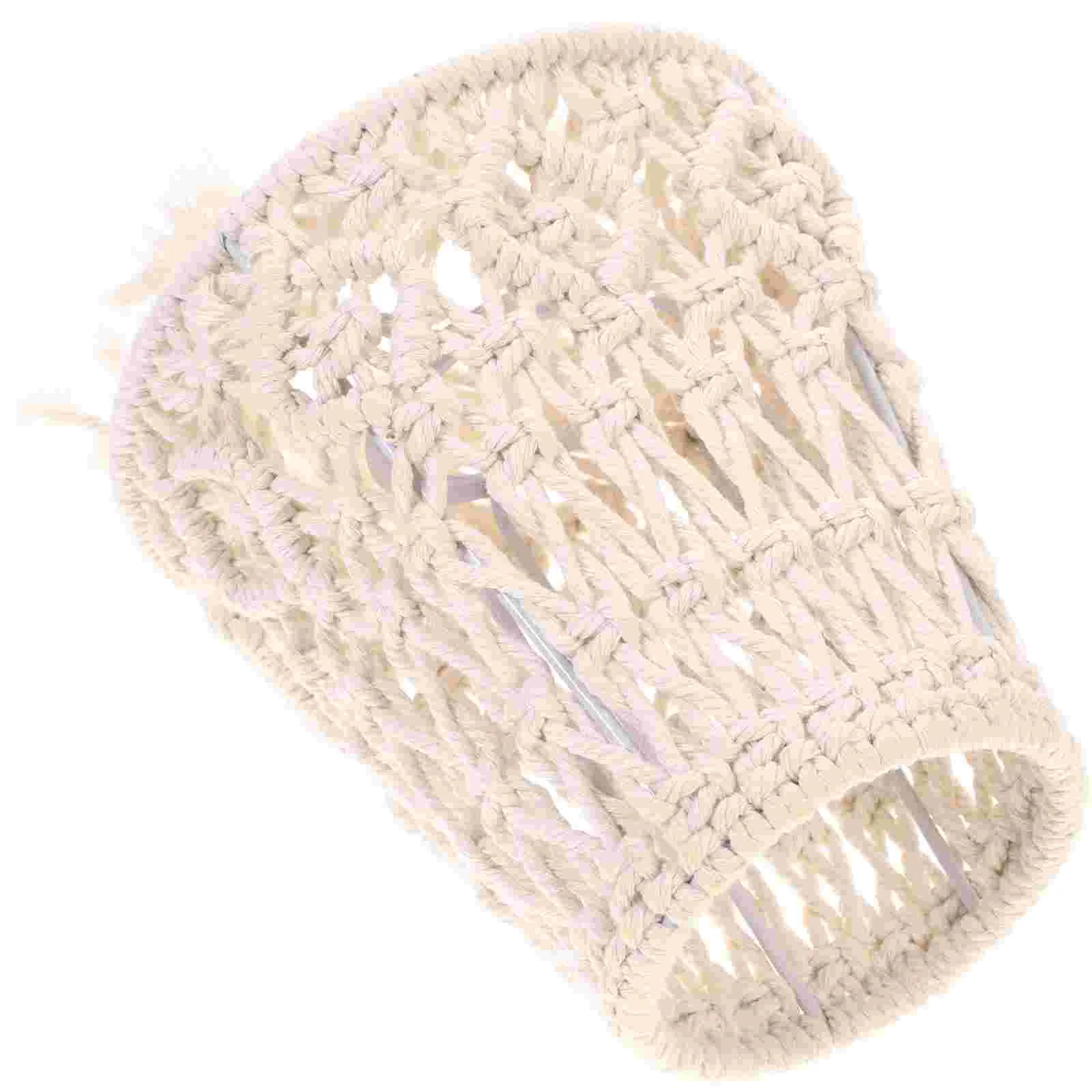

Boho Lampshade Tabletop Light Shades for Desk Nationality Replacement Cotton Rope Bohemian Child