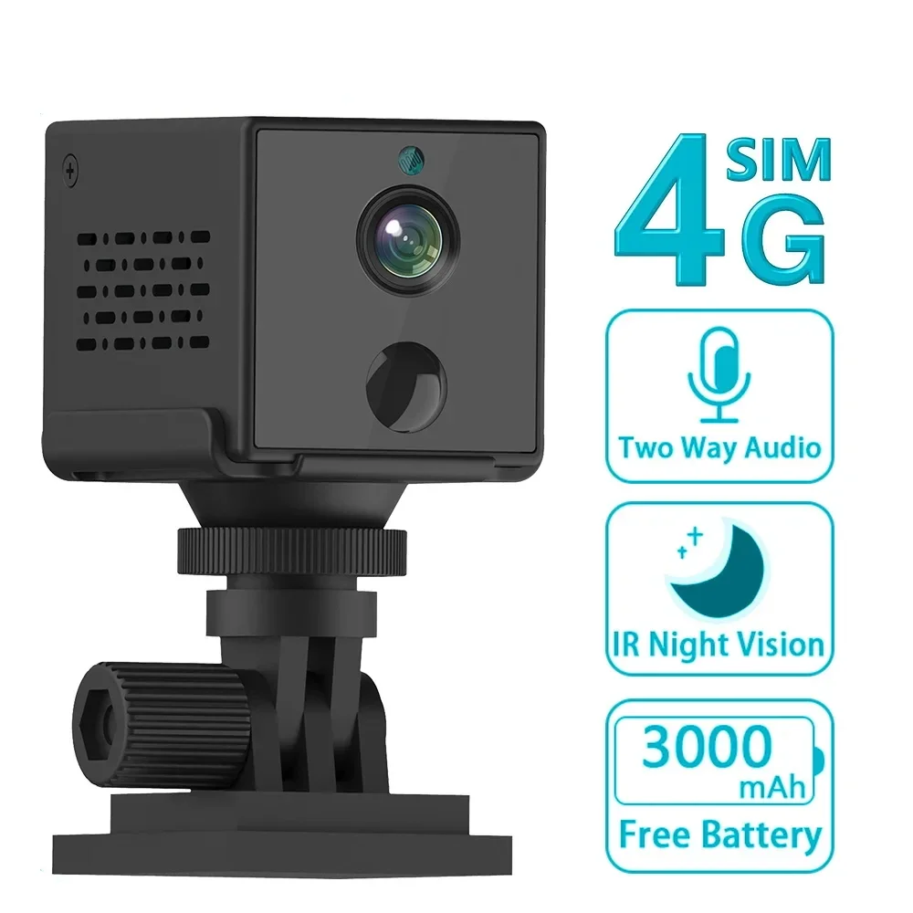 Mini 4G CCTV Camera Met 2-weg Geluid, Bewegingsdetectie En Nachtzicht - Draadloze Minicamera