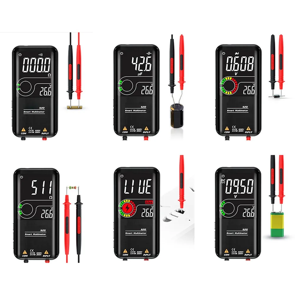 

S20 EMF Multimeter Electromagnetic Radiation Detector Colored Display Counts Auto Range Rechargeable Meter
