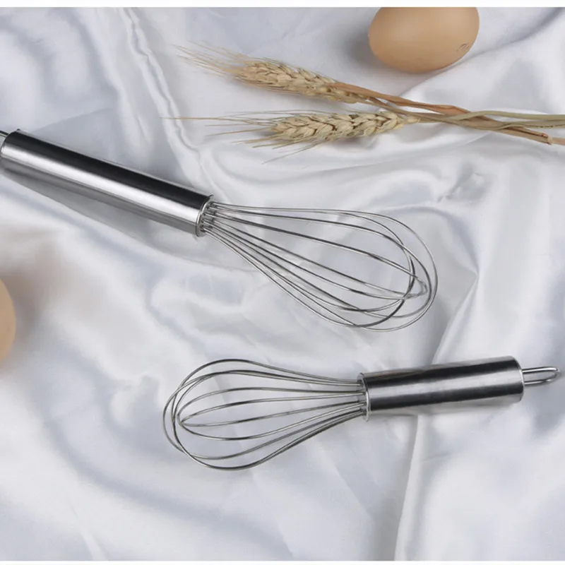 Stainless Steel Egg Stirring Balloon Whisk Manual Egg Beater Mixer Kitchen Baking Utensil Cream Butter Whisk 6/8/10/12 Inch egg beater balloon wire whisk wire whisk ball whisk