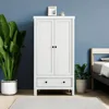 2 Door Wardrobe, Armoire with Drawer for Bedroom 5