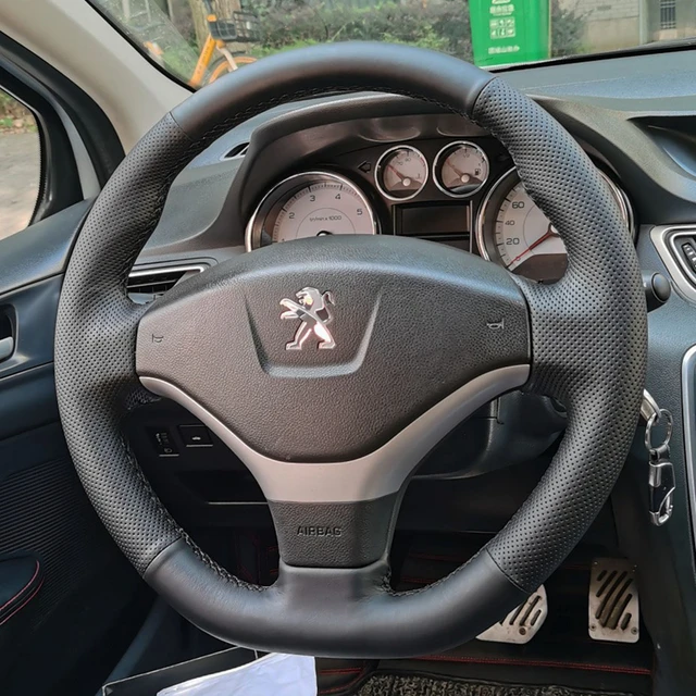 Comprar Protector personalizado para volante de coche, 100% de cuero de  microfibra apto para Peugeot 308, Peugeot 408 antiguo, accesorios de  dirección para coche