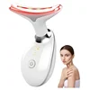 Heated Microcurrent Neck Massager Facial Lift Tighten Face Contour and Smooth Lines Device 3 Color LED Light Beauty Instrument 1
