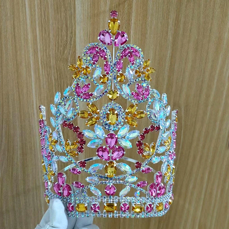 

Gorgeous Hair Accessories For Women Large Tall Pageant Tiaras And Crowns Beauty Girl Crown