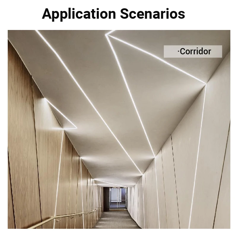 รูปสินค้า LED Strip อลูมิเนียม ช่องระบบ โคมไฟตกแต่ง ฝัง drywall 50 ซม.