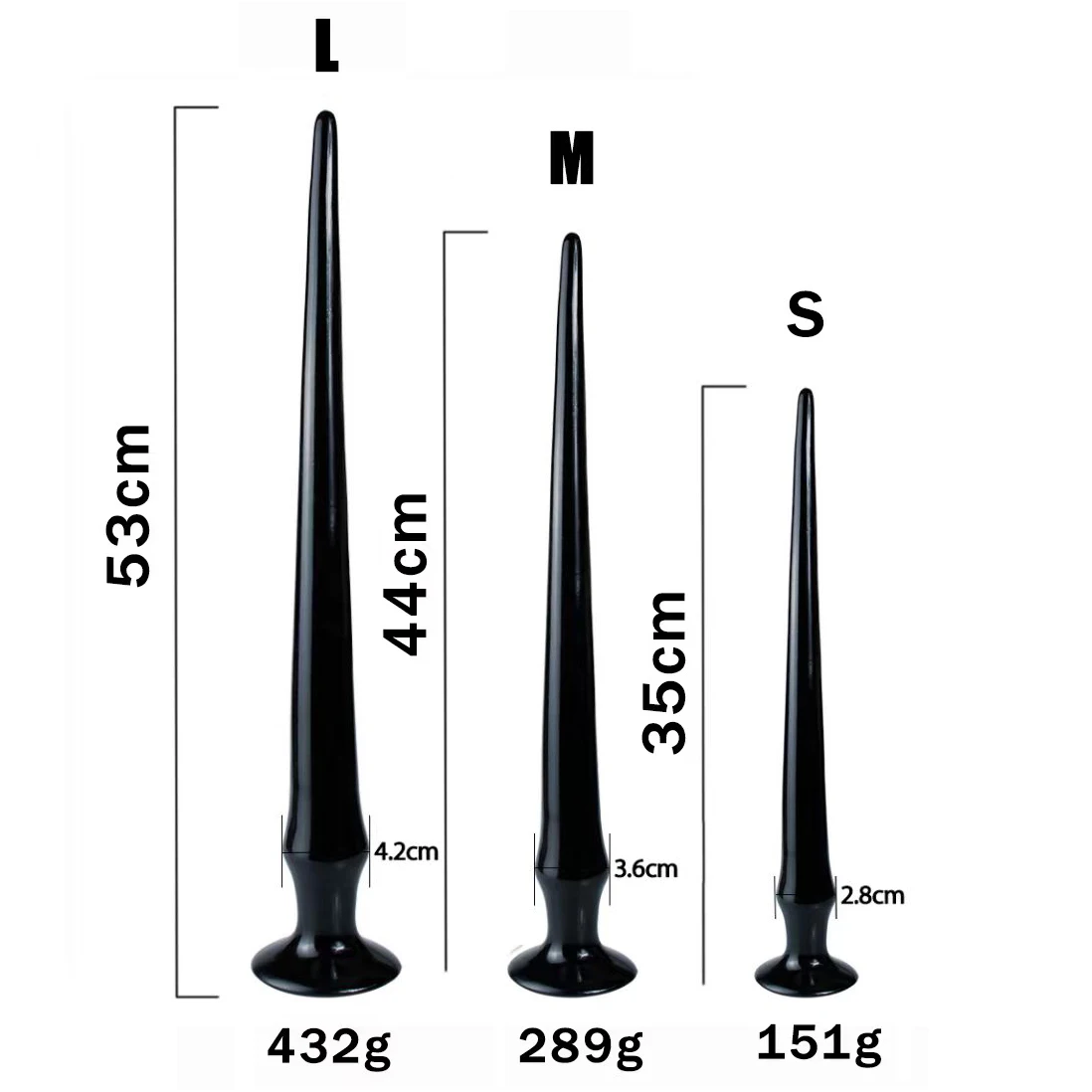 Consolador Anal súper largo con ventosa para hombre y mujer, consolador suave para el punto G, tapón Anal, masajeador de pene largo, el más nuevo