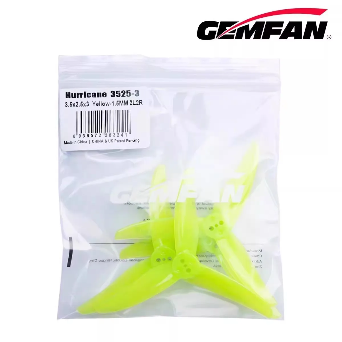 Gemfan 허리케인 3525, FPV 프리스타일 3.5 인치 이쑤시개 드론용 3 블레이드 PC 프로펠러 M5 및 T 마운트, 3.5x2.5x3, 6 쌍, 10 쌍