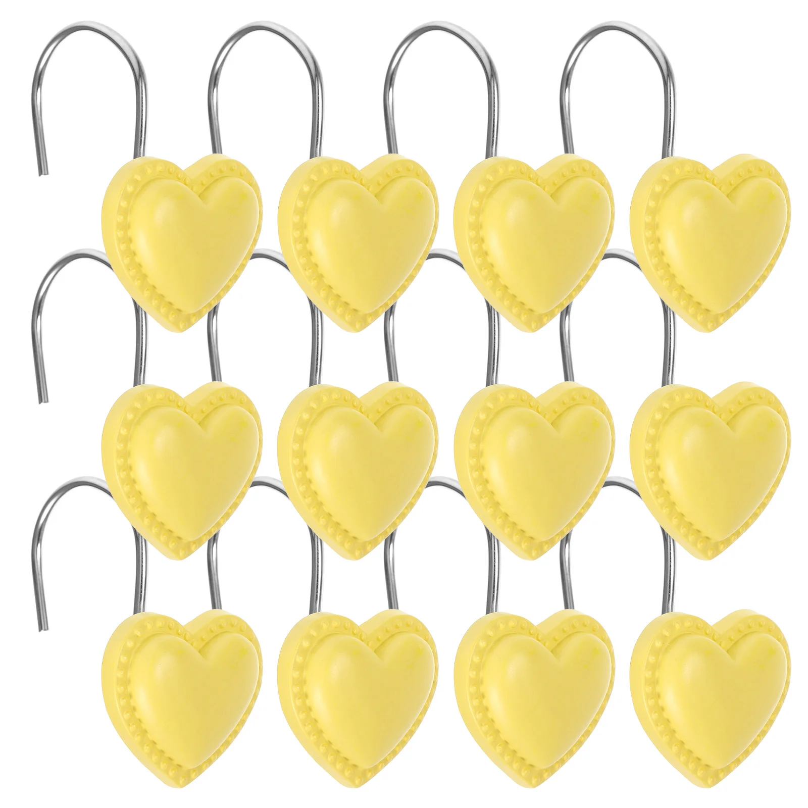 

12 Pcs Resin Hook Shower Hooks for Curtain Rod Hanging Multicolor Bedroom Decorative Metal 304 Stainless Steel Drapes
