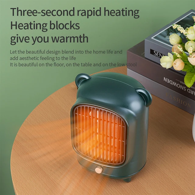 500W Elektromos Fűtés Mini Ventilátor Hordozható Asztali Ptc Kerámia 220V Függőleges Háztartás Gyors Csendes Forró Levegő Melegítő - Image 3