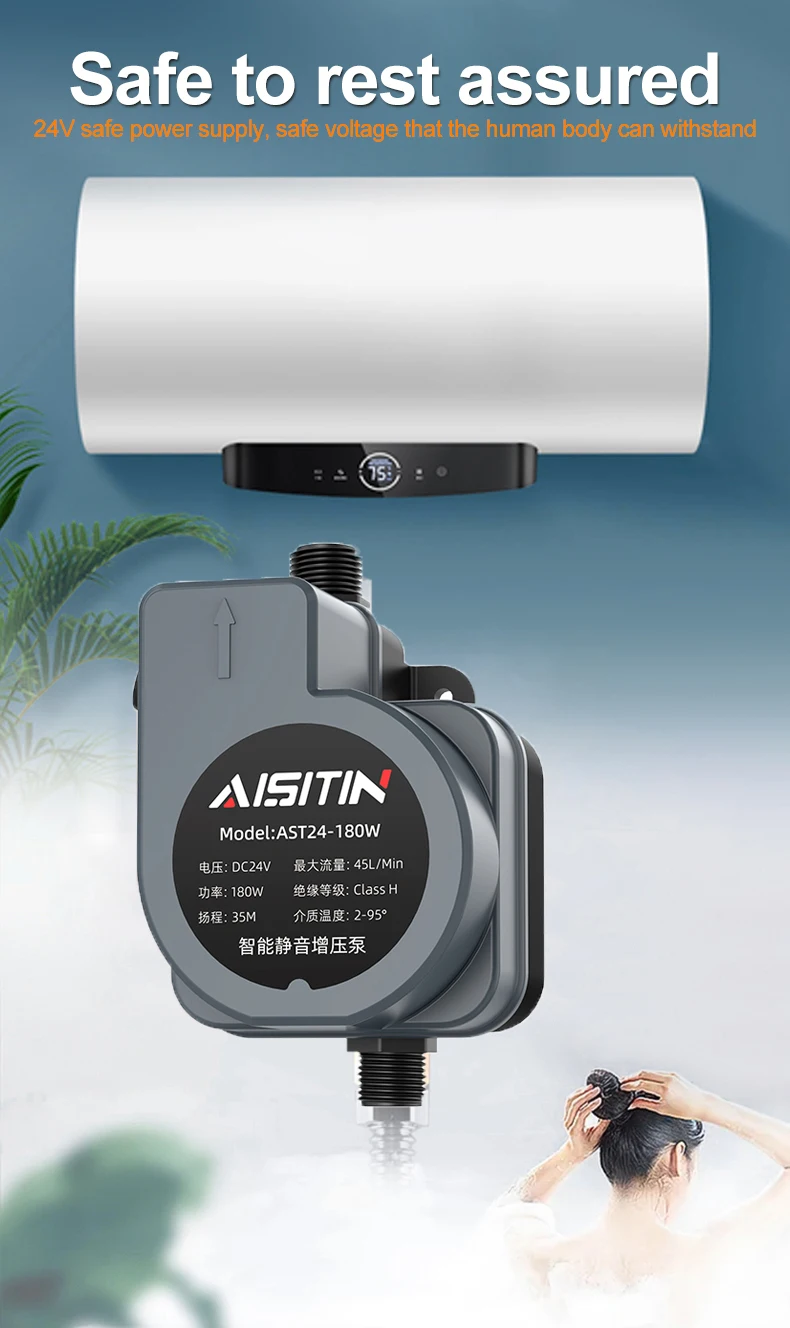 Pompe de surpression d'eau pour la maison 24V, douche automatique, Booster de pression d'eau, eau silencieuse – acheter aux petits prix dans la boutique en ligne