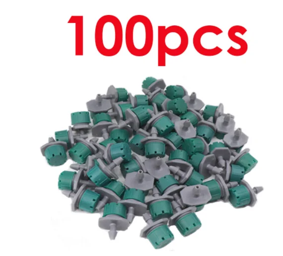 100pcs Cabezas para Riego por Goteo Goteros para Riego Ajustables