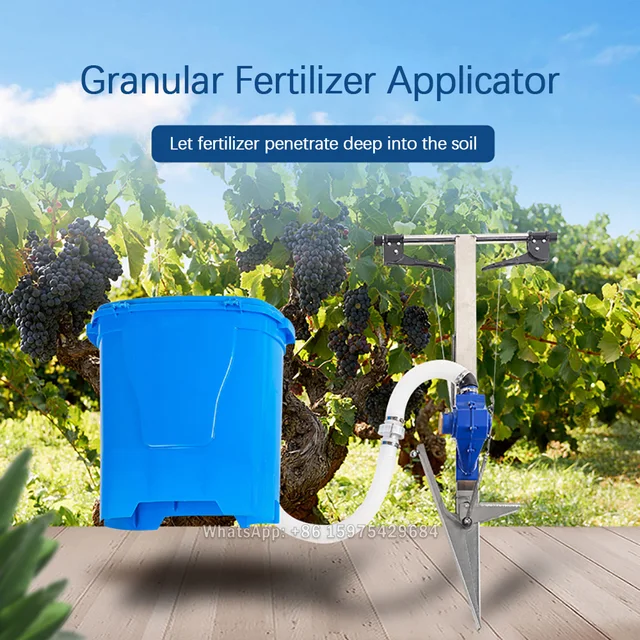 Granulált Műtrágya Applikátor Orchard Gyümölcsfa Gyökérművészeti Elosztó, Amelyet Kemény Talaj Mezőgazdasági Műtrágyakészletbe Helyeznek Be