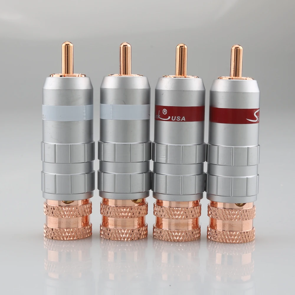 

VR002 red copper plated RCA Plug Audio Video Cable Adapter Solders