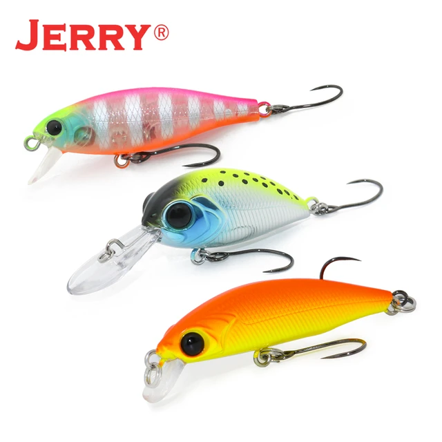 Jerry Single Hook Trout Fishing lures Perch Bass Spinner Casting Bait  Minnow Wobbler 45S 38F 40S