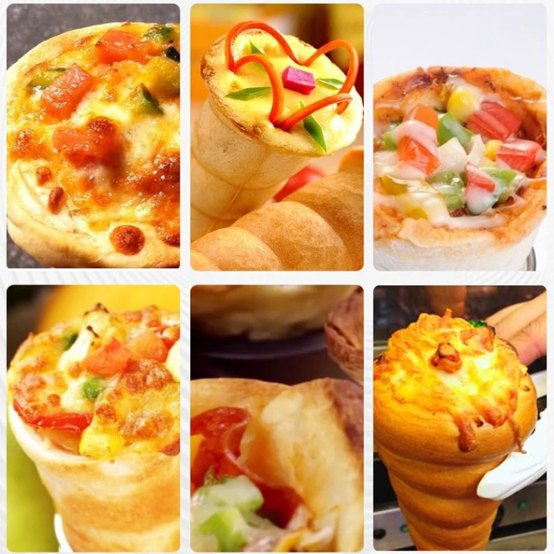 Oven Commercial  Intelligent Automatic Large Capacity 110V/220V Food Processors Sweet Cone Pizza Machine 6