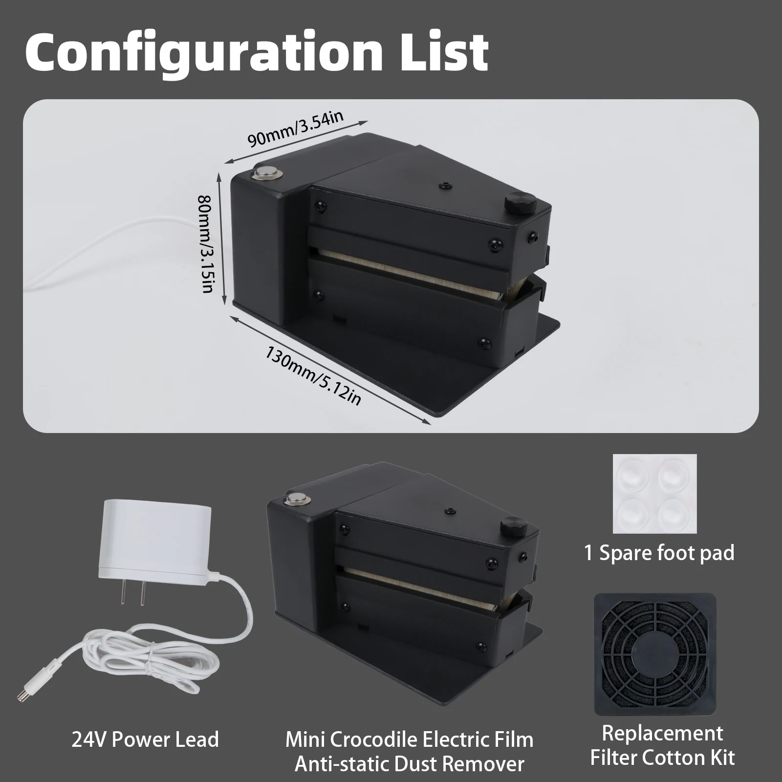 블랙 전문가용 전기 필름 정전기 방지 먼지 제거기 조절 가능한 브러시 압력 다크룸 사진 클리너 120 135 4X5 필름용