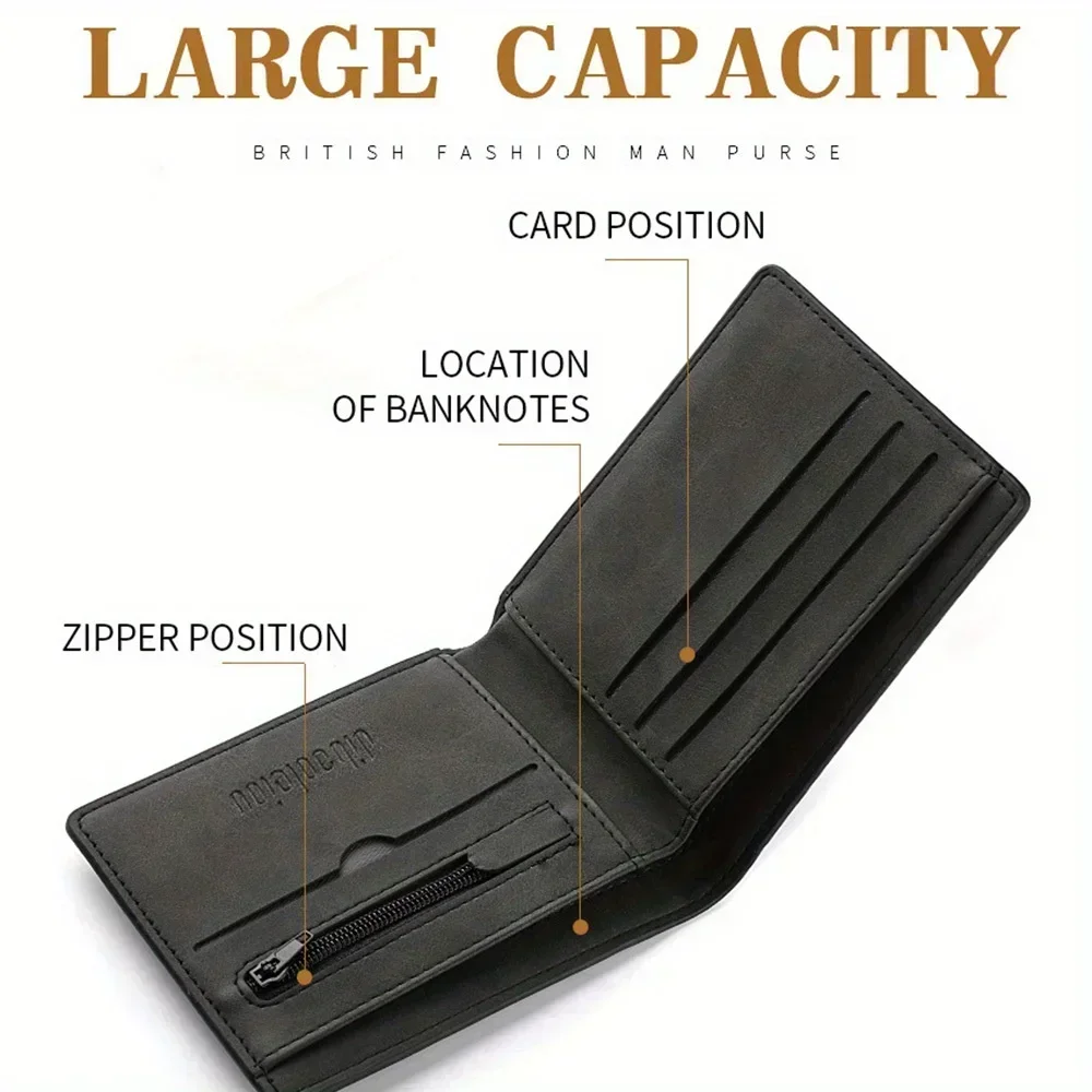 Ultrathin Vertical PU Cardholder Men RFID Blocking Slim Multi-Slot Business Gift Compact Multi-Card Slot Mini Wallet