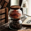 Vintage Flower Pattern Glass Storage Jar with Lid, Home Candy, Coffee Bean Storage Bottle, Kitchen Food Seasoning Sugar Jar 2