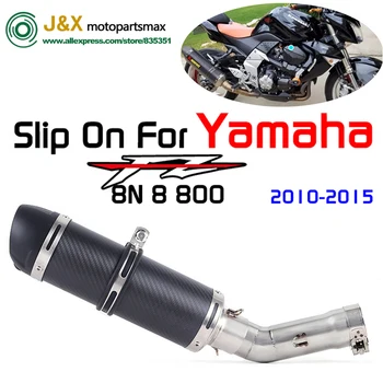 FZ8N Slip On Muffler For Yamaha FZ8N FZ8 FZ800 2010-2015 Motorcycle Full Exhaust System Muffler Contact Middle Link Pipe