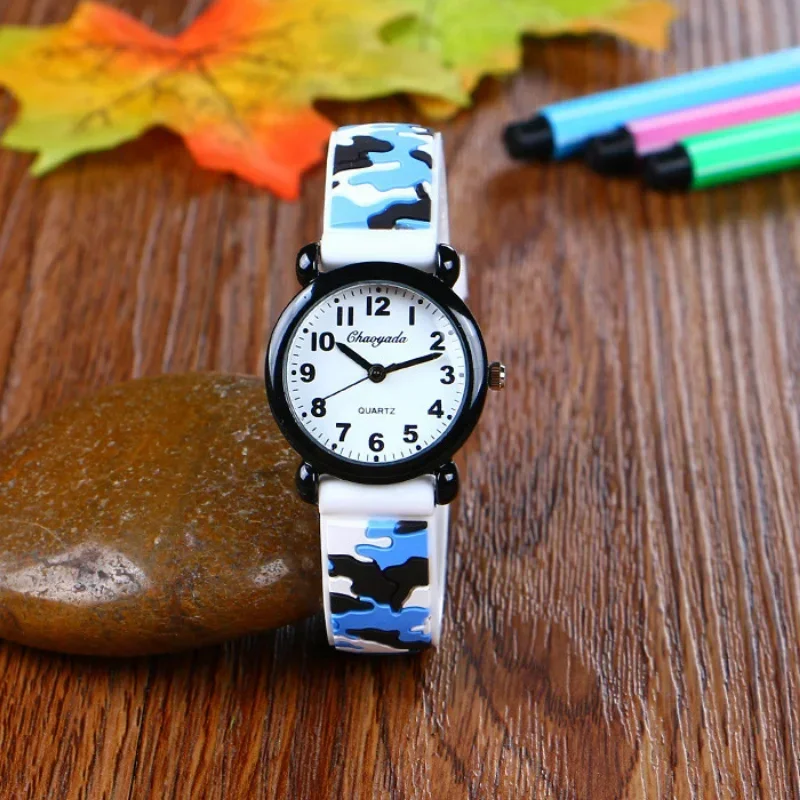 Brand Camo strap children's watch Cartoon Quartz Watches Student Boy Girl Sports Army Fan Cool Wristwatch Dropshipping 3