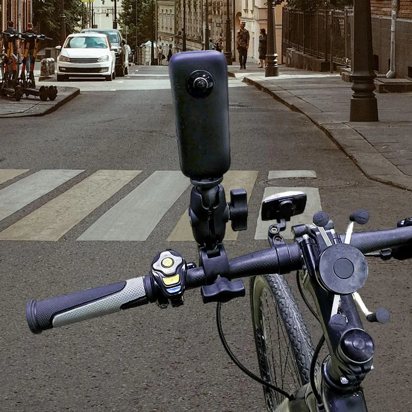 Motorcycle Phone Mount Scooter Phone Clip Seamless Waterproof Clamp Sturdy Load-Bearing Gear for Biking Cycling Road Men Women