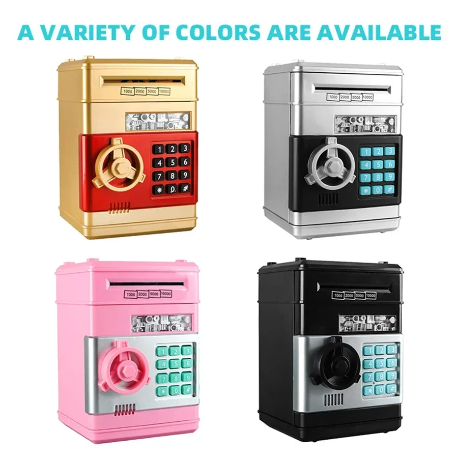 Description Picture 4 of itemChild Gift Electronic Password Money Box Coins Cash Saving Money Box Counter Code Key Lock  Automatic Mini Safe