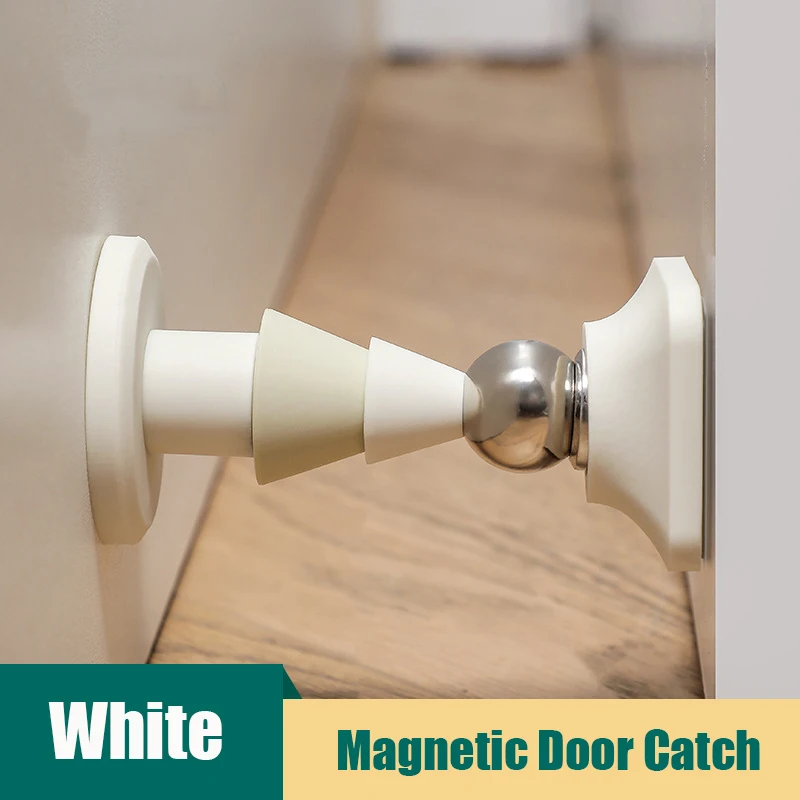 Door Stopper Silicone Door Stopper Magnetic Door Stopper No Punching Magnetic Suction Door Rear Retainer Silicone Mute Bedroom Stopper Accessories