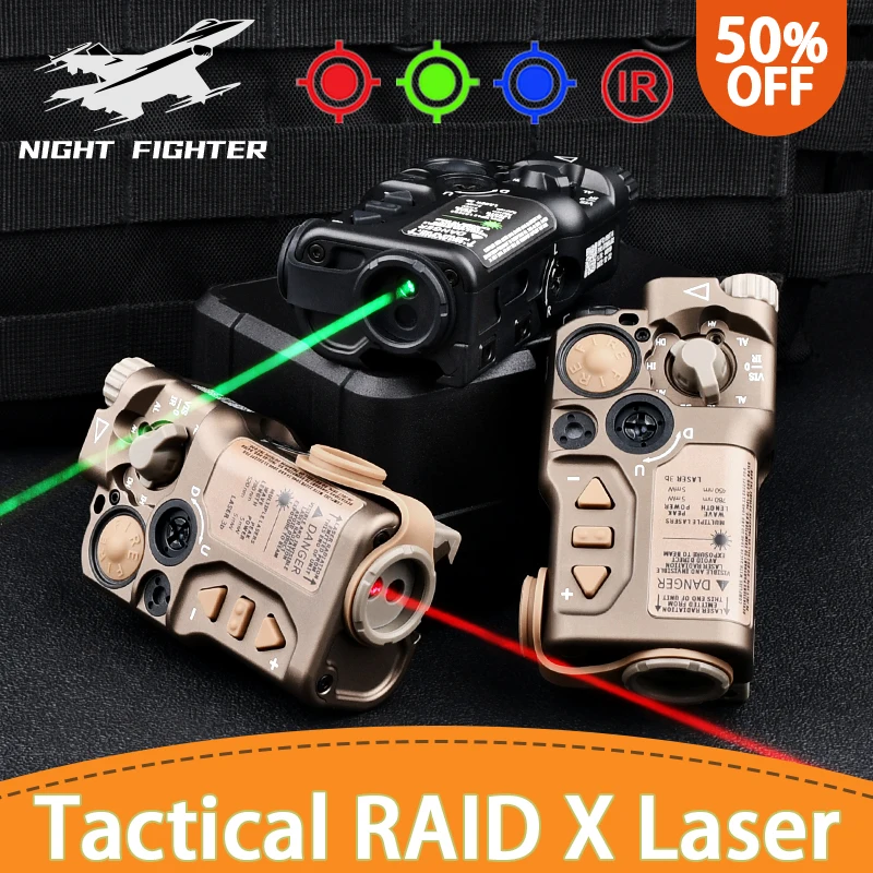 

Metal Raid X Red Dot Blue IR Strobe Zero Adjustment Hunting Airsoft Red Green Blue IR Laser Hunting Raid Huntinig Weapon Sight