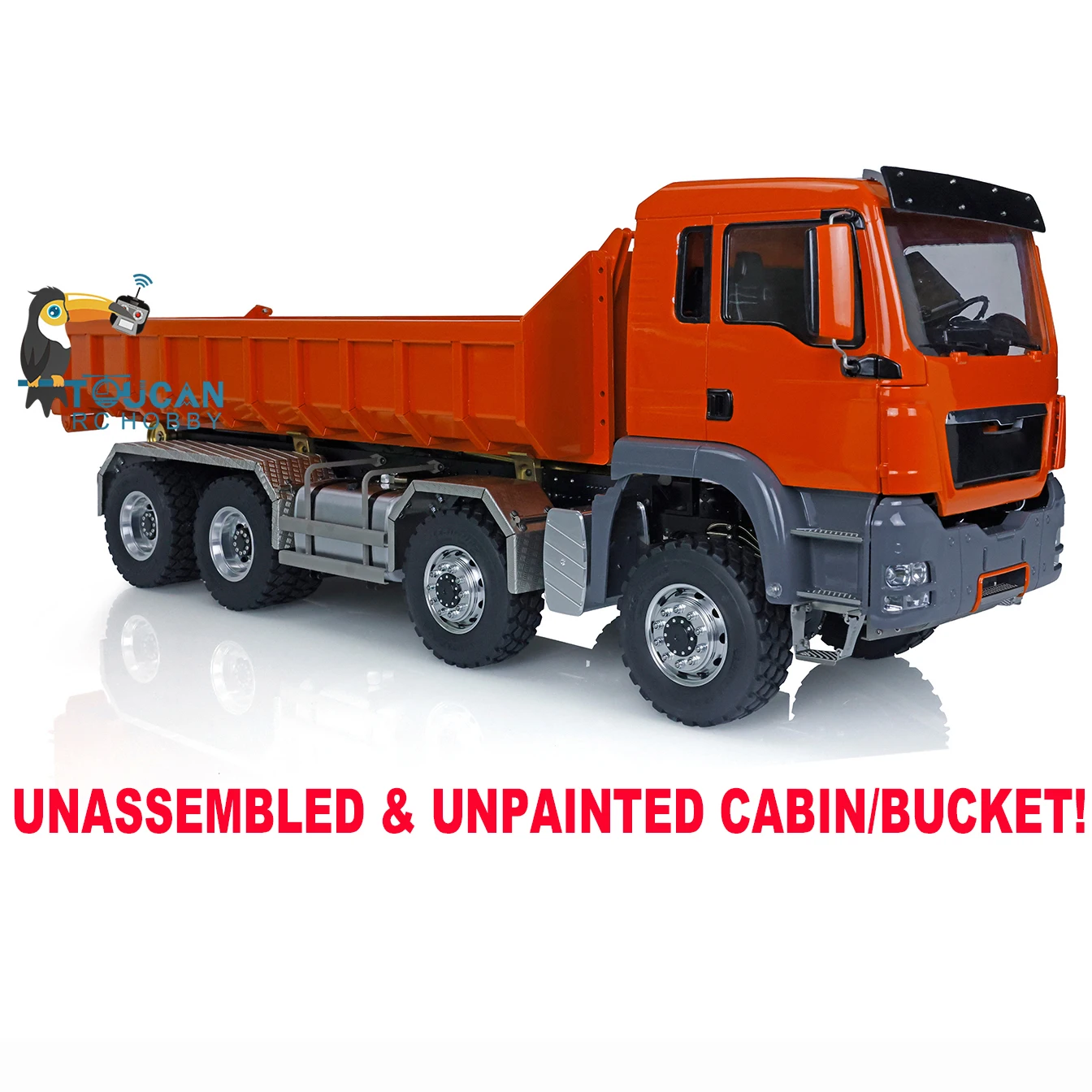 LESU 1/14 TGS 8*8 Hydraulic Dumper RC Truck Roll On/Off Tipper Model Outdoors Toys Gifts TOUCAN Hobby TH01997-SMT5 2