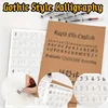 English Calligraphy and Gothic Calligraphy Copying Workbook Beautiful English font Learn English copybook Libros Livros 2