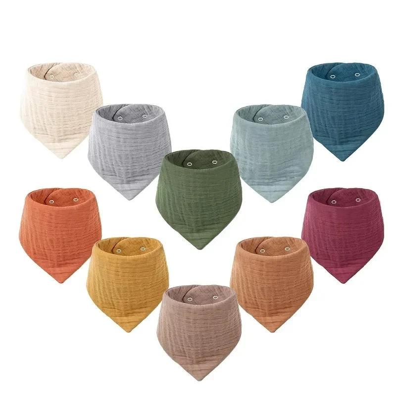 

Cotton boy and girl baby wash triangle towel bib bib buckle children's anti-dirty saliva towel baby bib