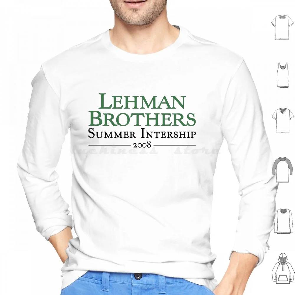 Leeman Brothers Summer Interstage 2008 Felpa Con Cappuccio Condensata In Cotone Manica Lunga Goldman Sachs Morgan Stanley Wall Street