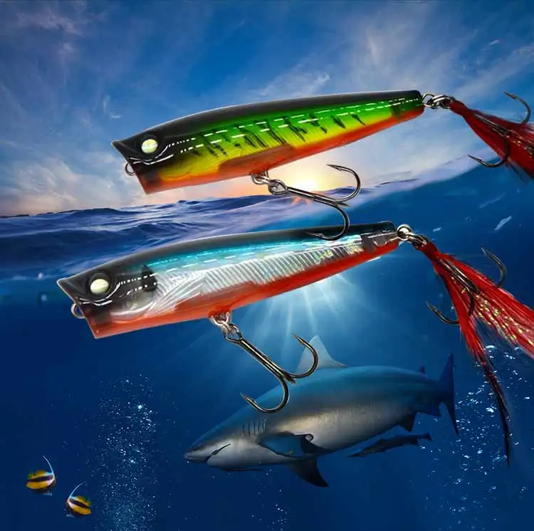 TAKEDO LB65 Top Wasser 65MM 7G Popper Meer Angeln Lockt Künstliche Köder Mit bk * Haken Wobbler 3D Augen Köder Für Bass Thunfisch – Detail 3