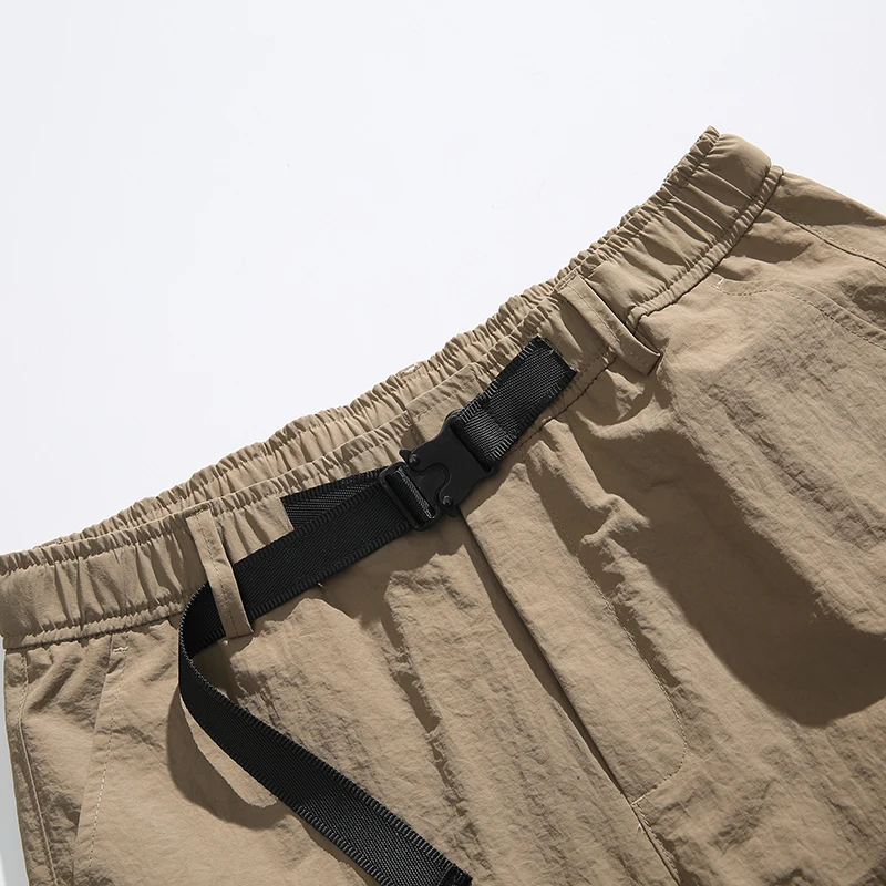 Men's Lightweight Cargo Shorts Outdoor Multi Pockets Tactical Military Shorts Summer Breathable Solid Black Cargo Shorts