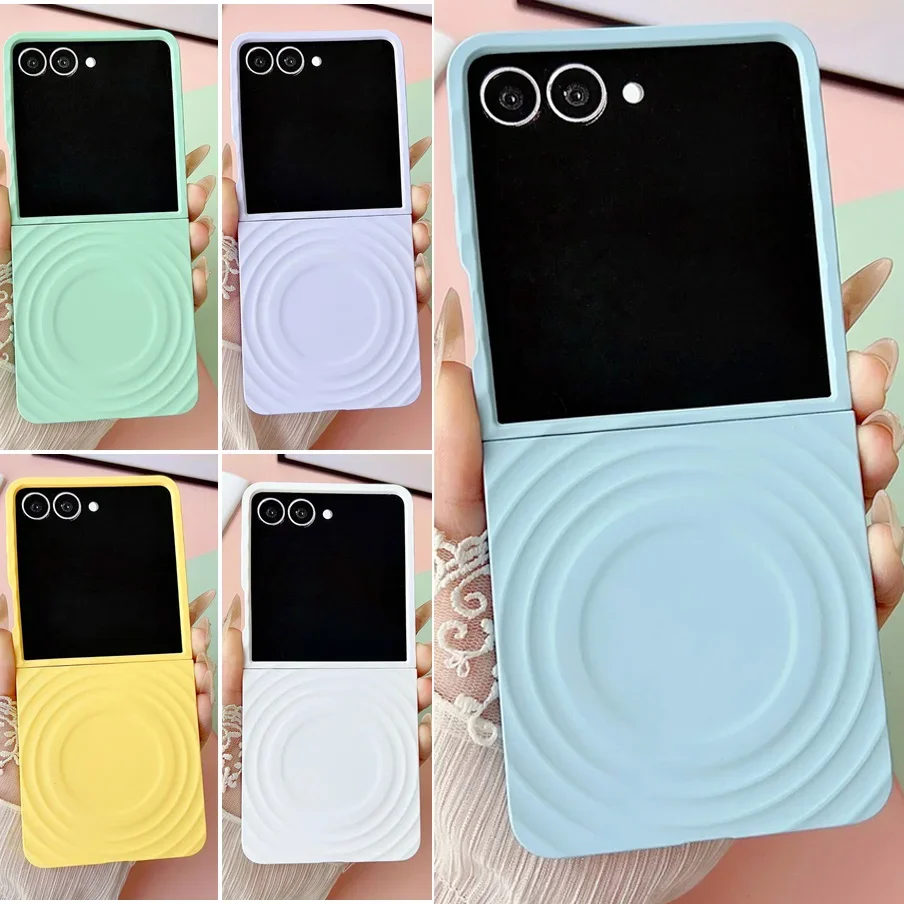 Matte Water Ripple Dopamine Color Magnetic Phone Case with 3D Waves Design - Slim Magsafe Cover