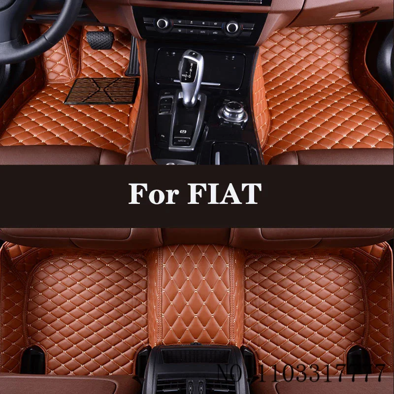 

Full Surround Custom Leather Car Floor Mat For FIAT PALIO Tipo 500 500C 500X Barchetta Croma 126p X1 9 Abarth 595 Auto Parts