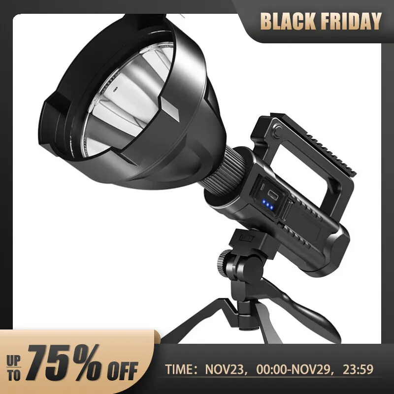 Portable-Strong-Light-Long-range-LED-Flashlight-USB-Output-Rechargeable ...