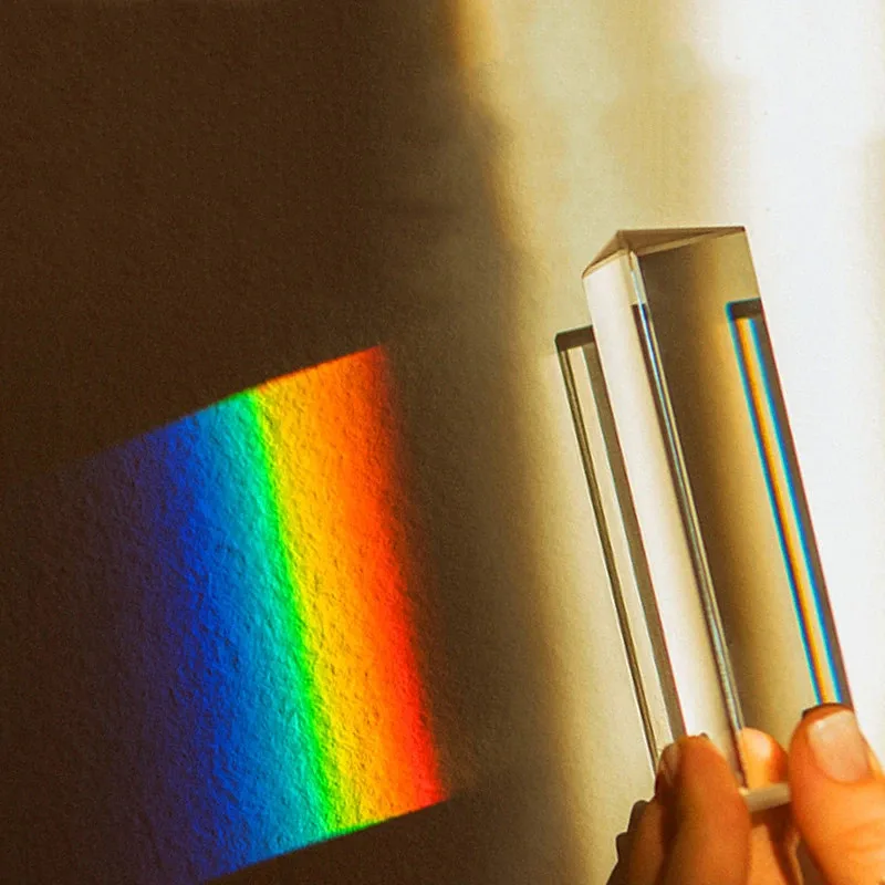 photography prism 25x25x80mm Triangular Prism Rainbow Crystal Glass Effects Filter for Studio Shooting Dispersion