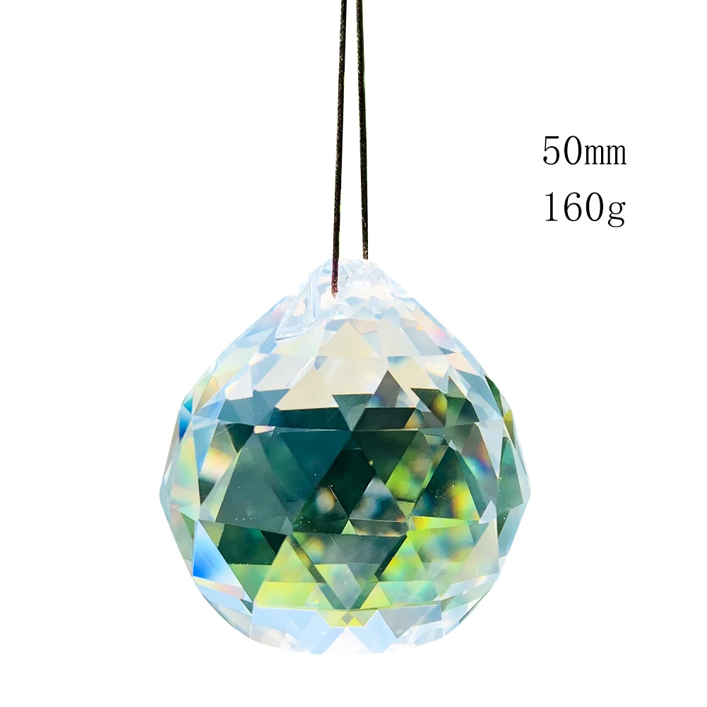 50MM Crystal Ball Prism Shinning comet Glass Faceted Hanging Chandelier Sun Catcher Lamp Curtain Drop Curtain Wedding Party