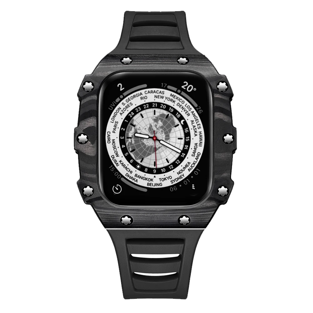 Роскошный чехол 40 мм и ремешок для Apple Watch Band 45 44 модифицированный комплект из