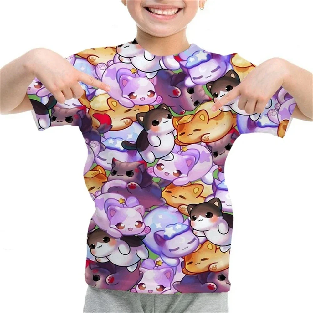 Aphmau 3D Print T Shirt for Kids Girls Cartoon Tshirts Boys Anime T-shirts Camiseta Toddler Kawaii Tee Tops Children's Clothing 4