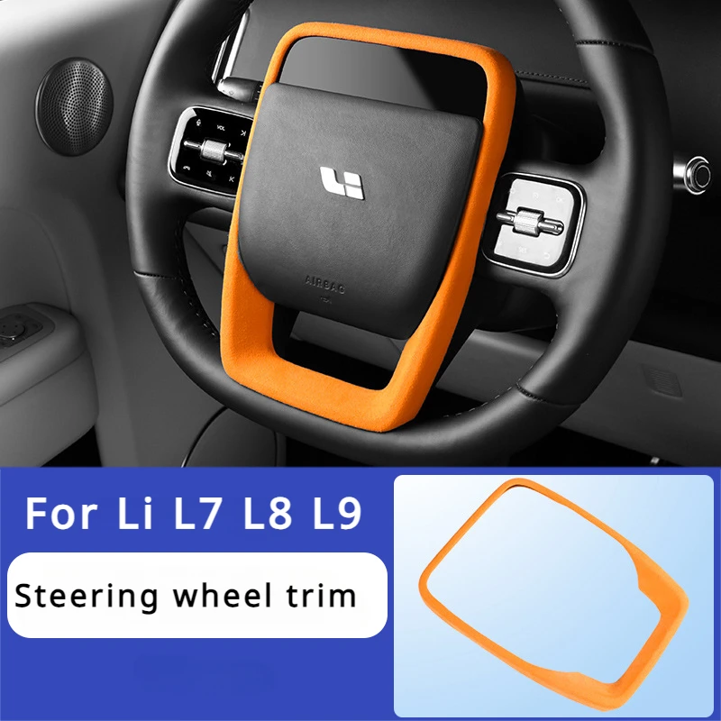 

For LI Lixiang L7 L8 L9 2022 2023 Car Steering Wheel Decorative Frame Sticker for Leading Ideal Li Steering Protection Sticker