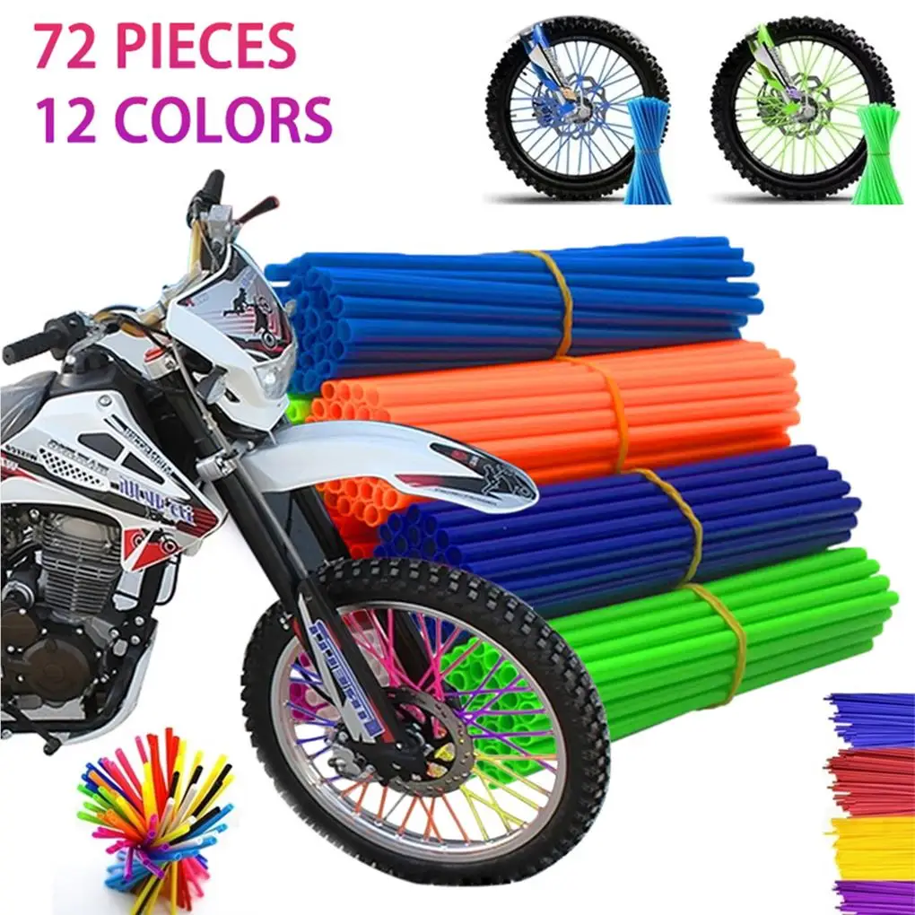 

36/72PCS Off-Road Motorcycle Modification Accessories Tire Spoke Dirt Decoration Spoke Covers Motorcycle Supplies Spoke Covers