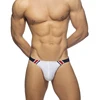 Sexy Thongs Fashion Surfing Beach Shorts Men's Swimming Trunks with Push Pad Mesh Bikini Low Waist Solid Swim Shorts Stitching 3