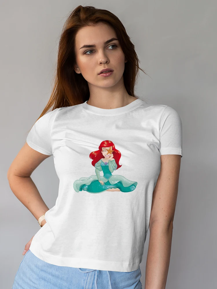 The Little Mermaid Ariel T shirt Women Young Style Fashion Disney