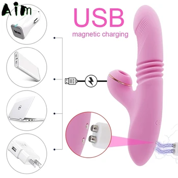 Clitoral Sucker Vagina Vibrator Heating Thrusting Sucking Vibrating Dildo Nipple Sex Toy for Adults 18 Women Masturbator Product 4