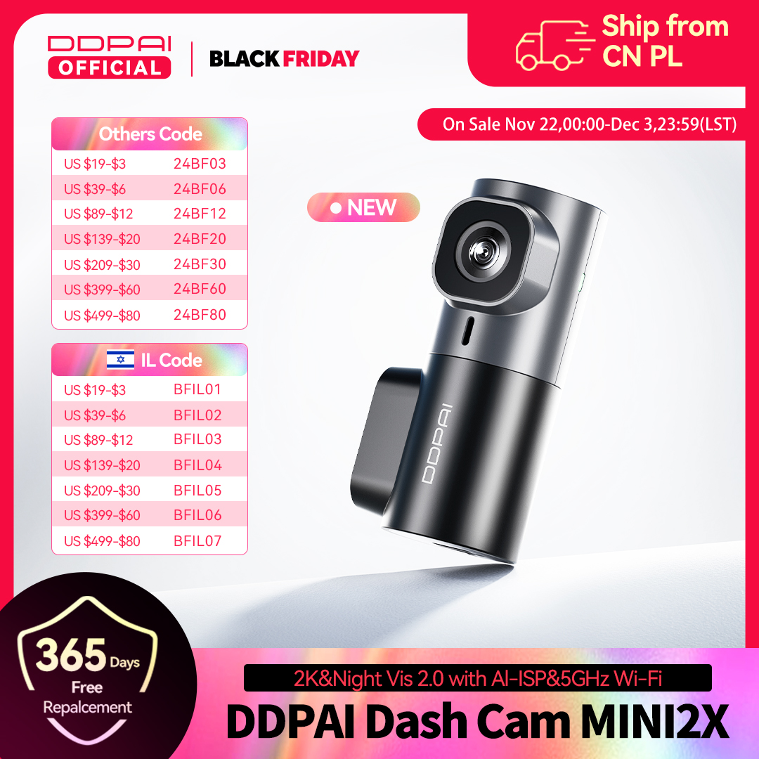 DDPAI Dash Cam MINI2X 2K 5GHz Wifi with ADAS Car DVR Camera Dashcam Night Vision2.0  Dash Camera Recorder 24H Parking Monitor