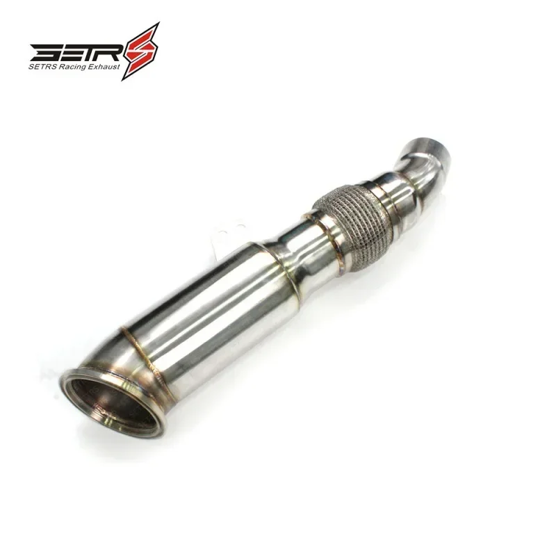Section High flow Pipes branch downpipe Exhaust Pipe with catalystfor M140 B58